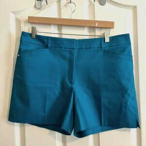 NWT White House Black Market - The 5" Teal Shorts (Size 12)
